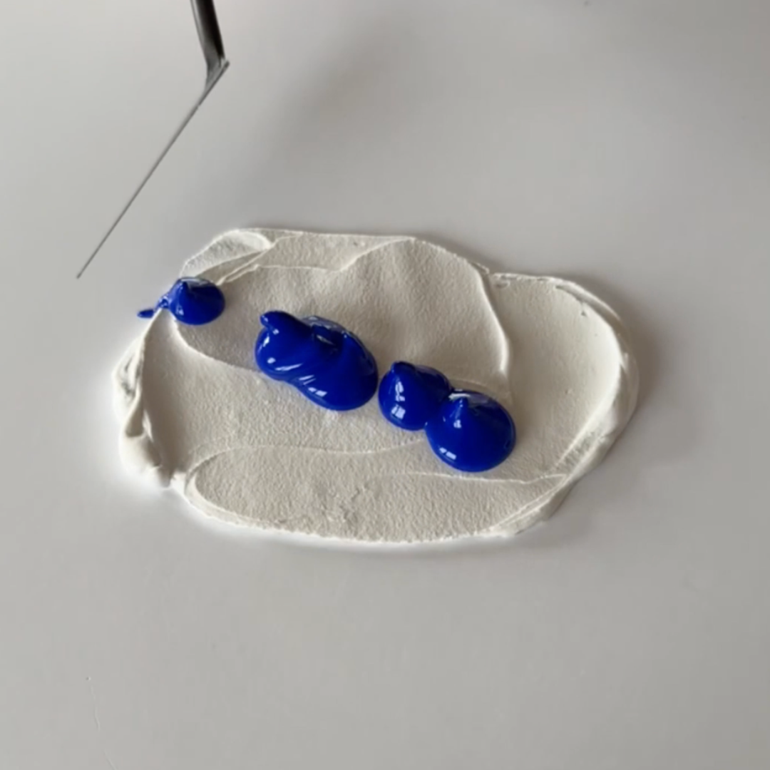 texture paste mixed with acrylic paint