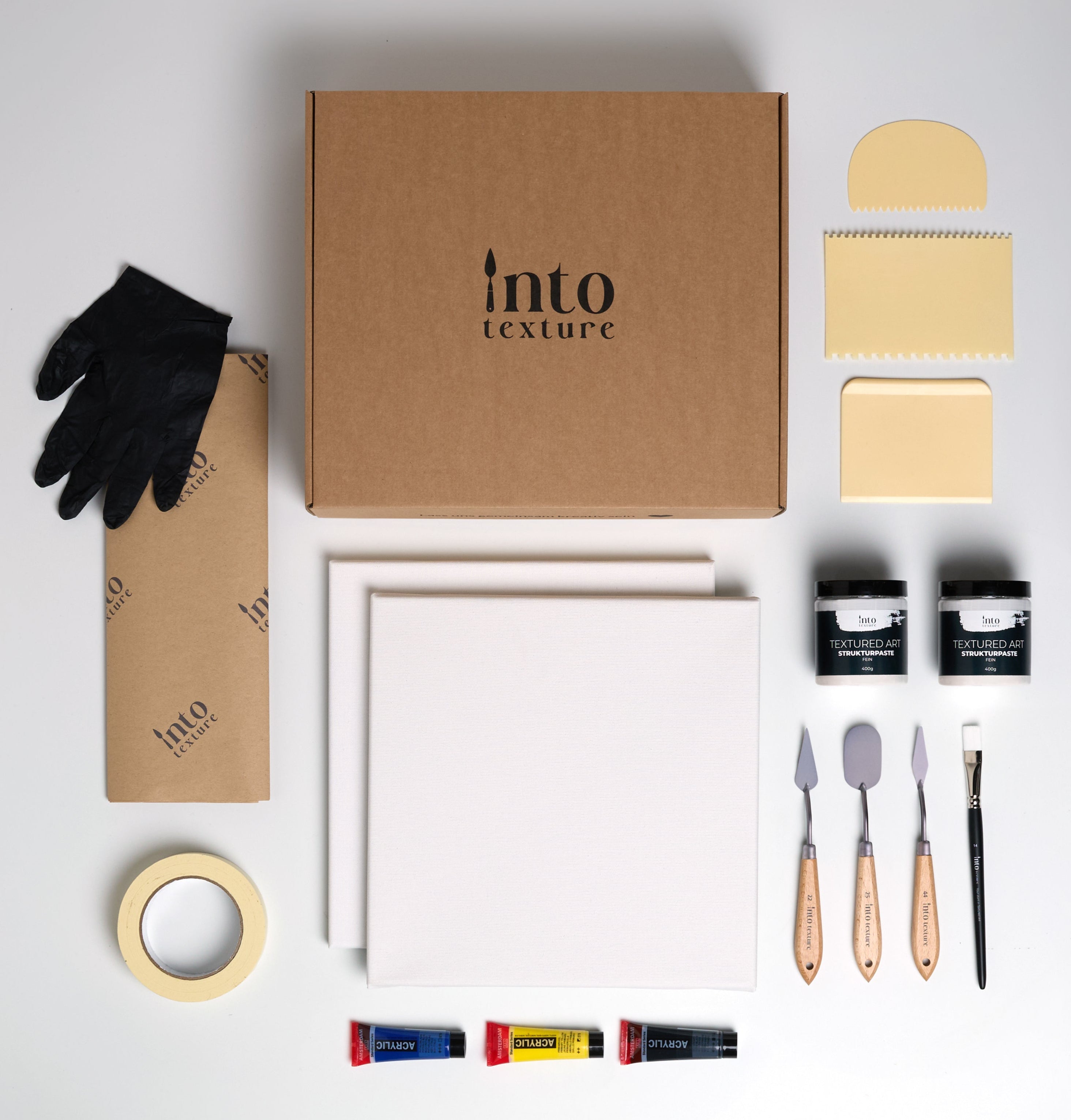 Textured Art DIY Set with acrylic colors