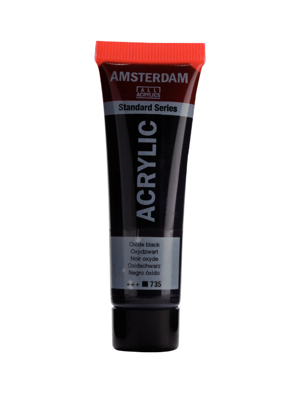 Oxide Black – Acrylic Paint 735, 20 ml Standard Series - AMSTERDAM (Royal Talens)