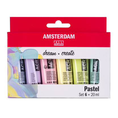 Acryl-Pastellfarben Set 6 x 20 ml - AMSTERDAM (Royal Talens)