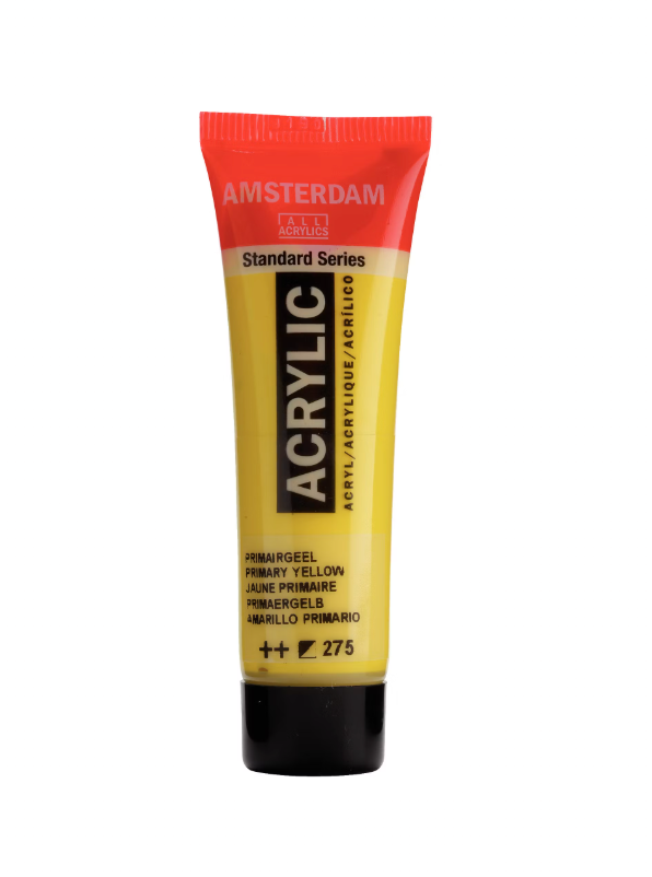 Primary Yellow (275) – Acrylic Paint Tube 20 ml – Standard Series – AMSTERDAM (Royal Talens)