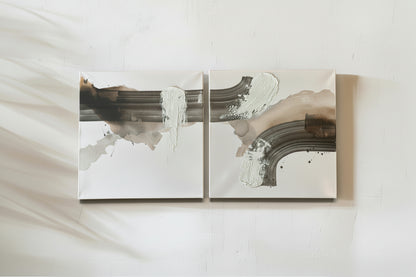 Between Currents - by Nathalie Larsen Shelbaya (2x 50x50cm)