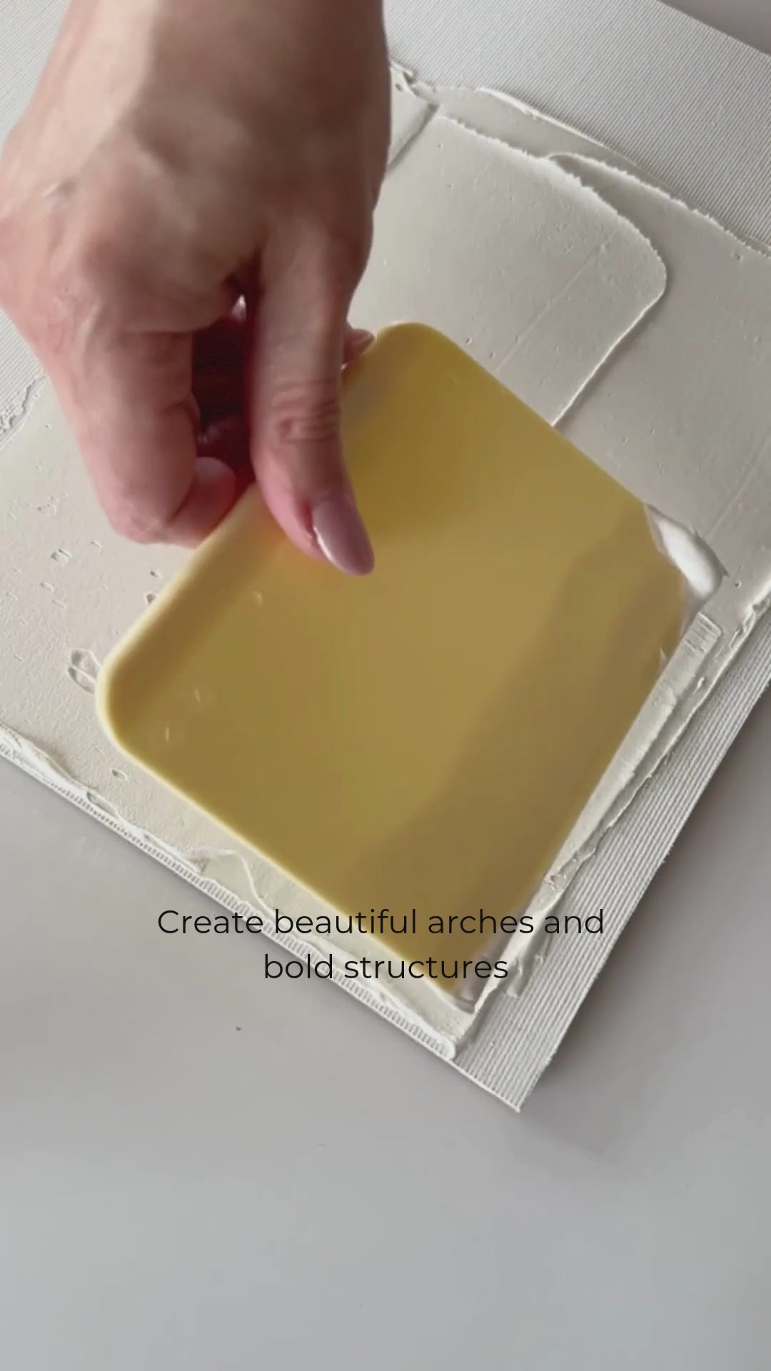 Textured Art Arches and bold structures with spatula and paste